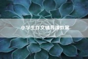 小学生作文辅导课教案？怎样辅导小学生写作文