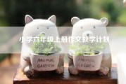 小学六年级上册作文教学计划?六年级上册作文?