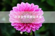 小学生作文题目大全(三年级作文所有作文)