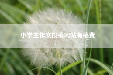 小学生作文投稿网站有稿费？小学生作文投稿平台有哪些？ 一年级作文